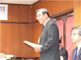 池田学長の挨拶の写真